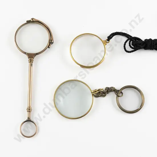 Pair Victorian Gold Plated Lorgnettes