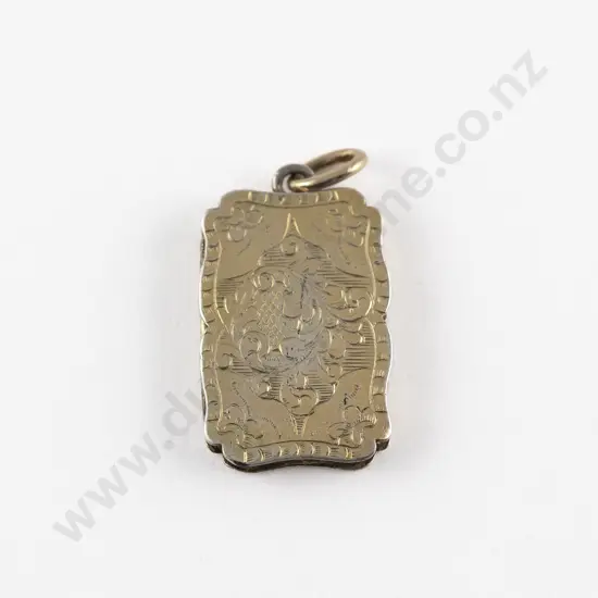 C19th Small Silver Gilt Vinaigrette Charm
