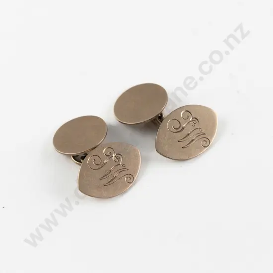 Pair 9ct Cuff Links