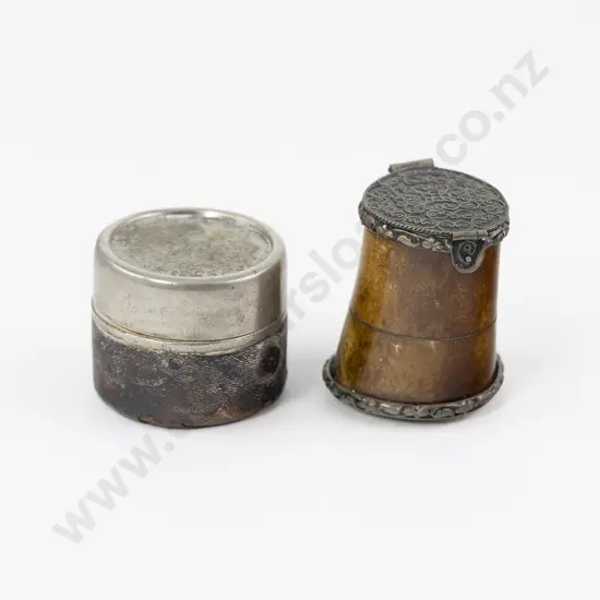 Small Antique Ivory or Bone Inkwell