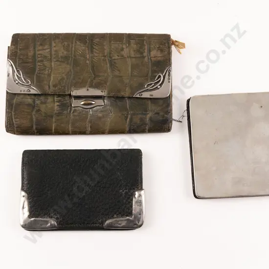 Two Early C20th S/S Mounted Leather Necessaire Cases