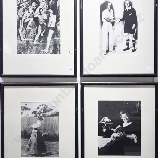 Four Black and White Photographic Prints of NZ Personalities
