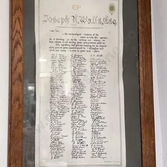 Vintage Auckland Technical College Graduation Certificate