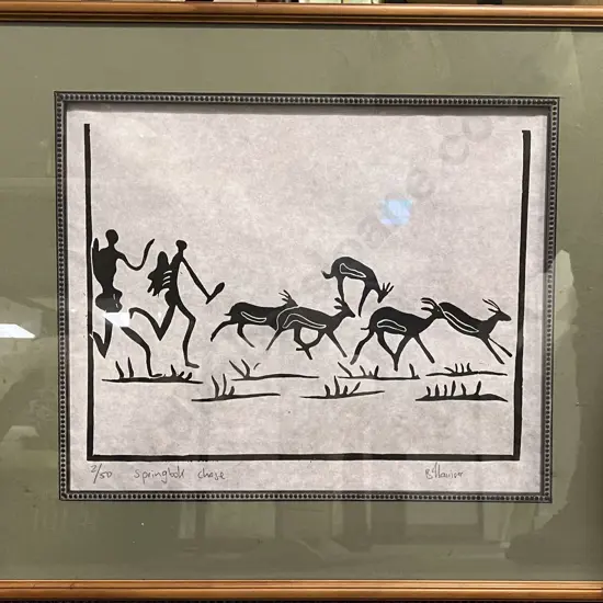 Indistinctly Signed - Springbok Chase - Ltd Ed Print 2/50