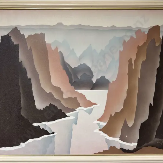 W. M. James - Abstract Landscape - Acrylic on Board