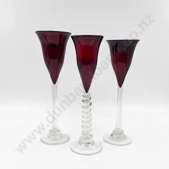 Three L. Campbell Wine Glasses