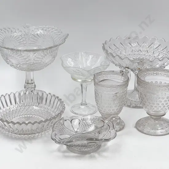 Small Quantity of Assorted Pressed Glassware Etc