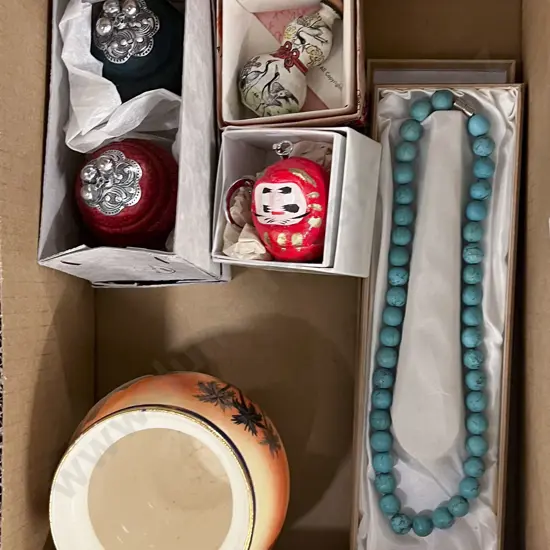 Box of Assorted Including Necklace and Ornaments etc