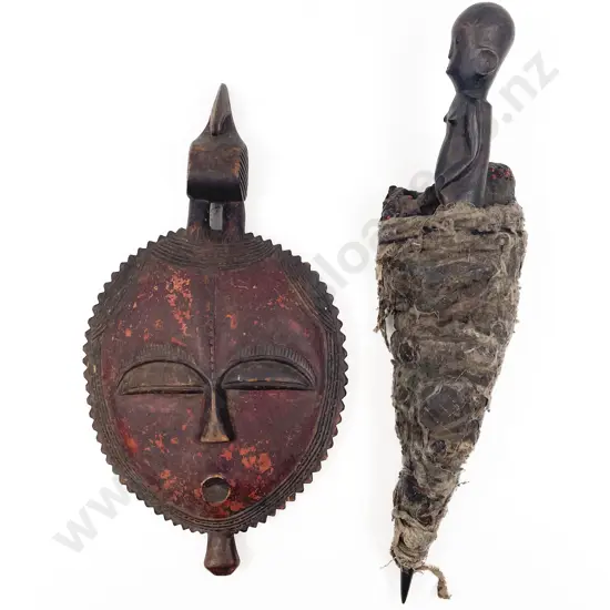 African Fetish Figure Together with Mask