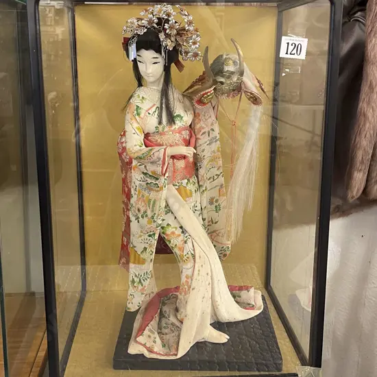 Japanese Doll in Display Case