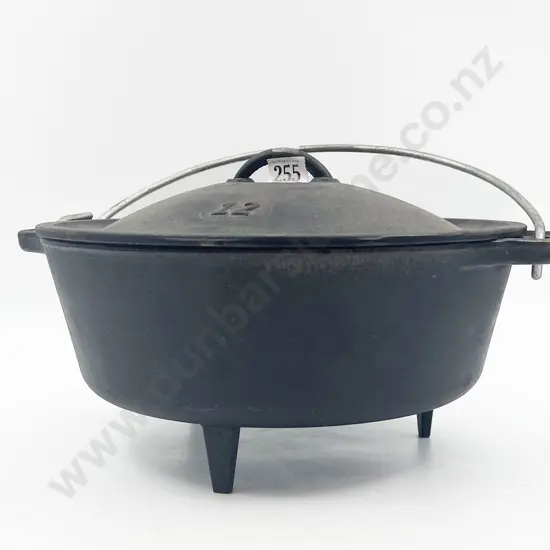 Vintage Cast Iron Lidded Casserole Pot