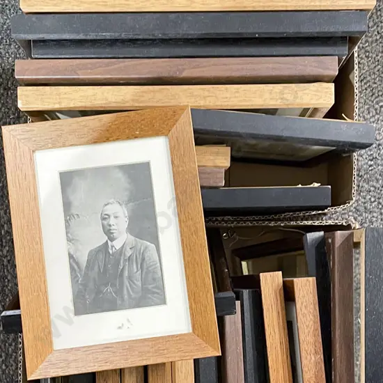 Box of Assorted Framed Vintage Family Photographs