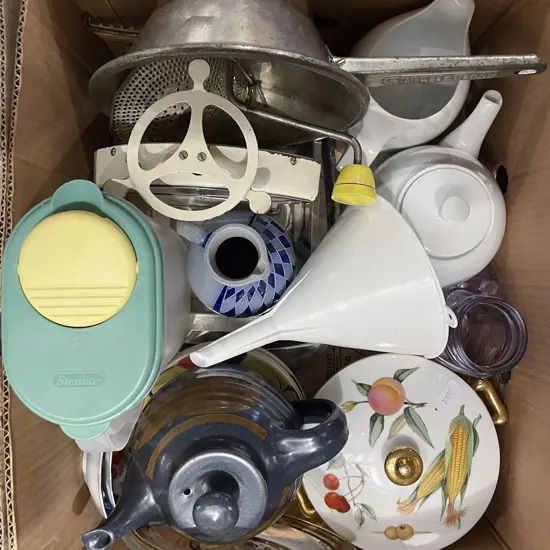 Box of Assorted Crockery and Kitchenalia