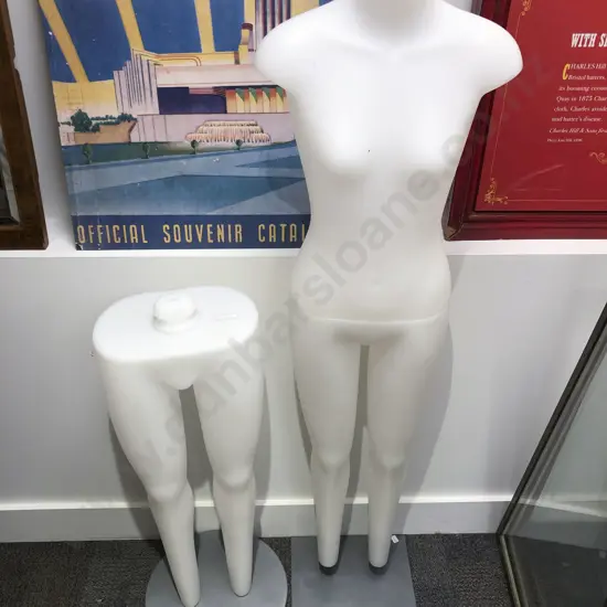 Modern Shop Display Mannequin Together with Half Mannequin (legs)