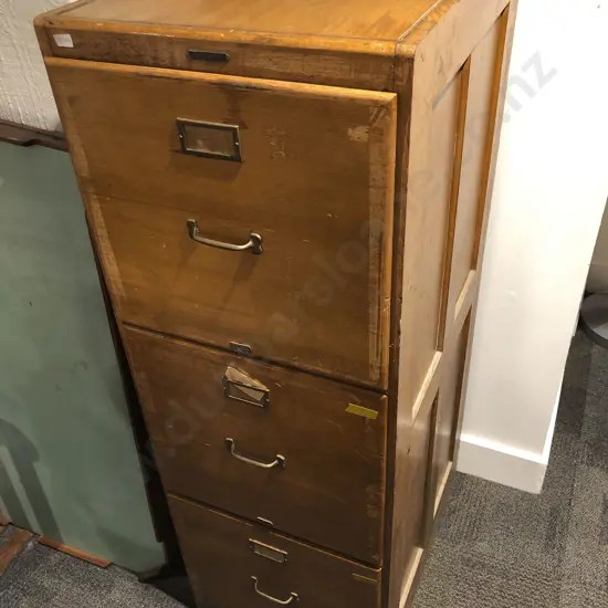 Vintage Three Drawer Filling Cabinet