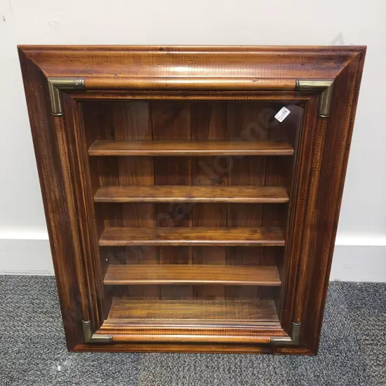 Wall-Hanging Glazed Display Shelf