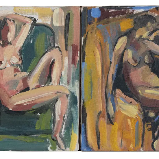 Unknown Artist - Pair Nude Studies