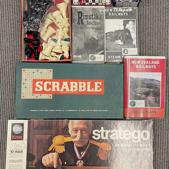 Box of Vintage Board Games etc