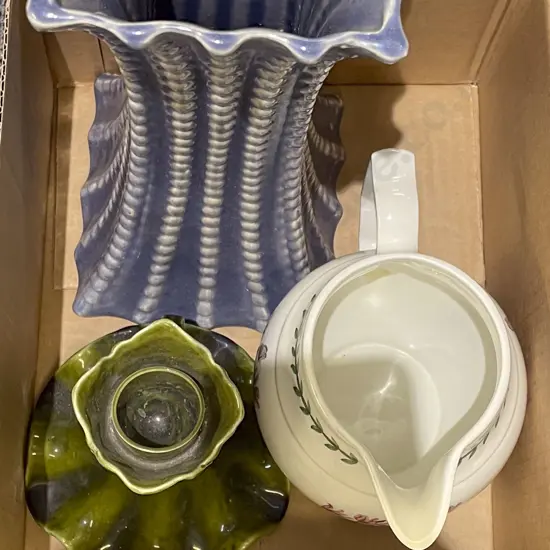 Small Box of Assorted including Portmerion Jug
