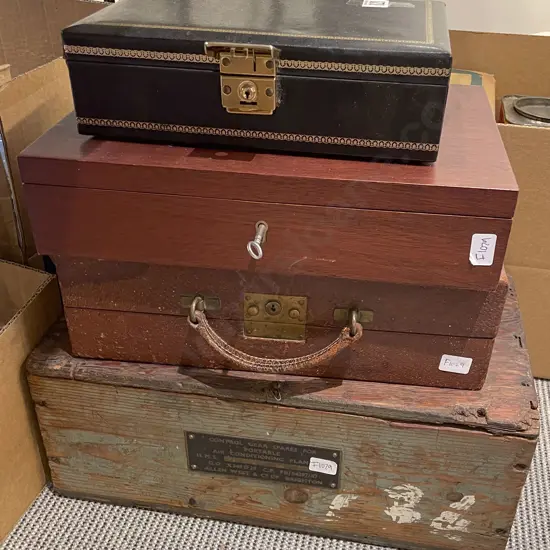 Four Assorted Boxes including Jewellery Box