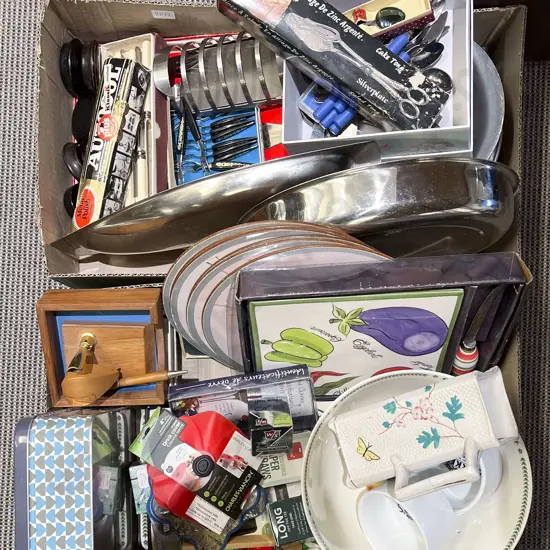 Two Boxes of Assorted Decorative Homewares etc