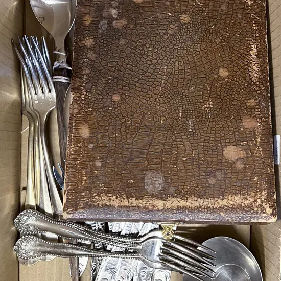 Small Box of Assorted S/Plate Cutlery etc