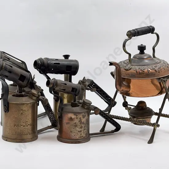 Small Quantity of Assorted Metalware including Spirit Kettle etc