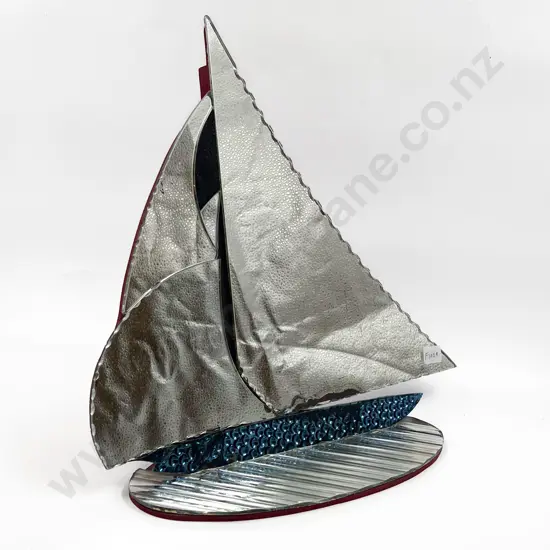 Vintage Boat Form Standing Mirror