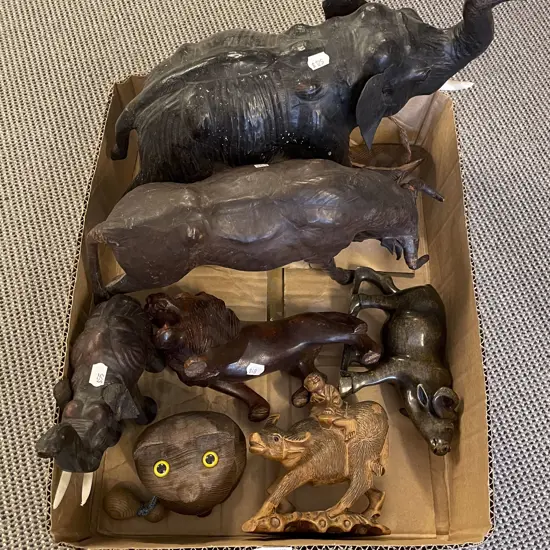 Box of Assorted Animal Ornaments