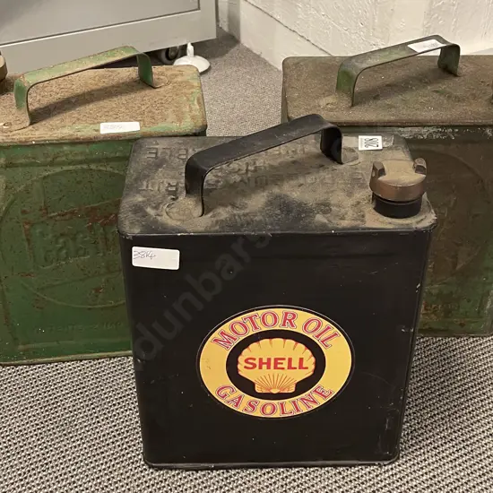 Three Assorted Vintage Petrol Cans