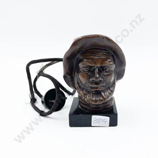 Vintage Bust Form German Table Top Cigarette Lighter