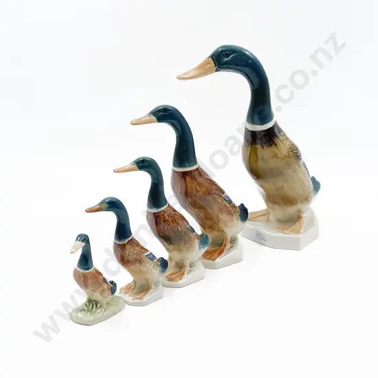 Five Graduated Beswick Ducks