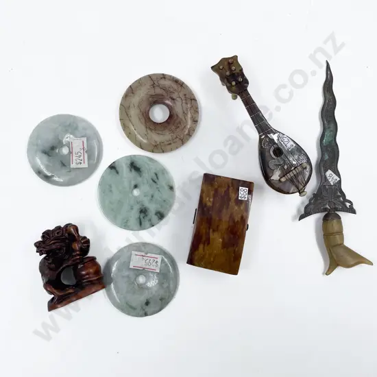 Small Bag of Assorted Including Miniature Mandolin