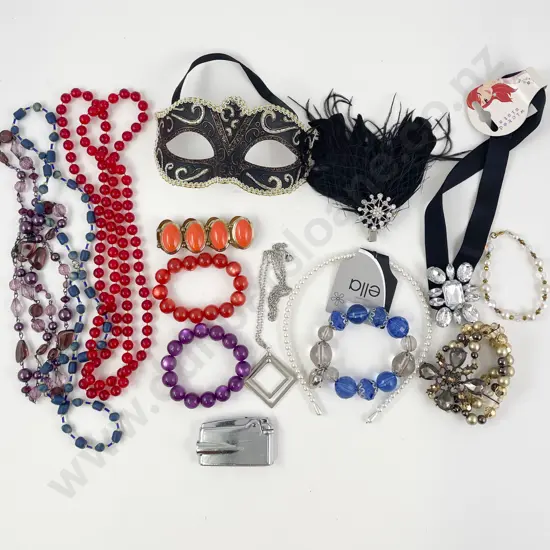 Small Qty Modern Costume Jewellery including Venetian Masquerade Mask