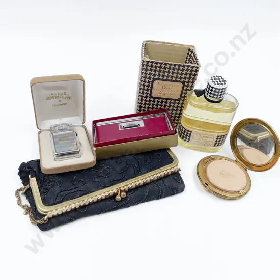 Small Quantity of Assorted Including Lady's Purse and Vintage Dior Perfume