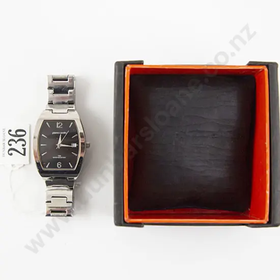 Original Boxed C2005 Pierre Cardin Gents All Stainless Steel Wrist Watch