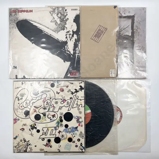 Six Vintage "Led Zeppelin" Vinyl Records