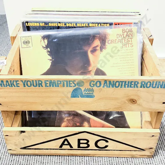 Crate of Approx. 27 Vintage Vinyl's
