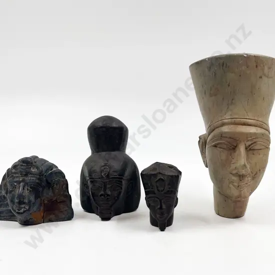 Four Assorted Hardstone Busts