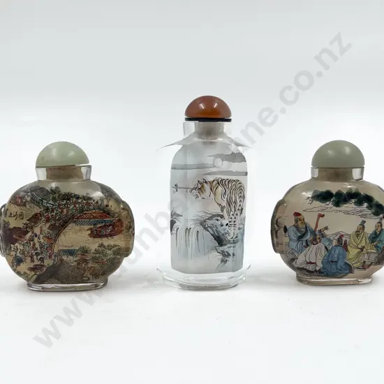 Four Assorted Japanese Glass Scent Bottles