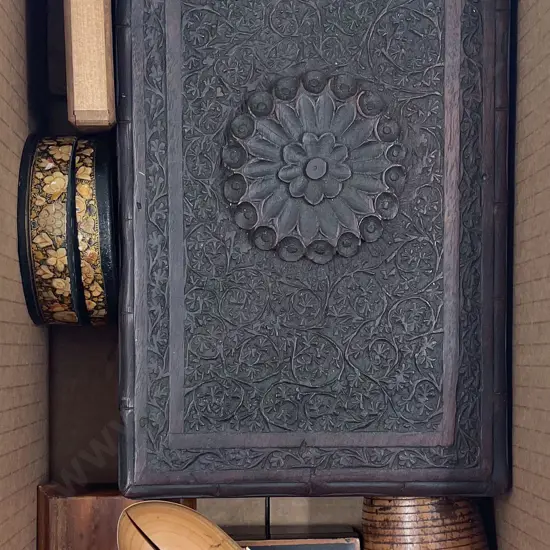 Small Quantity of Assorted Vintage Woodware Including Puzzle Box