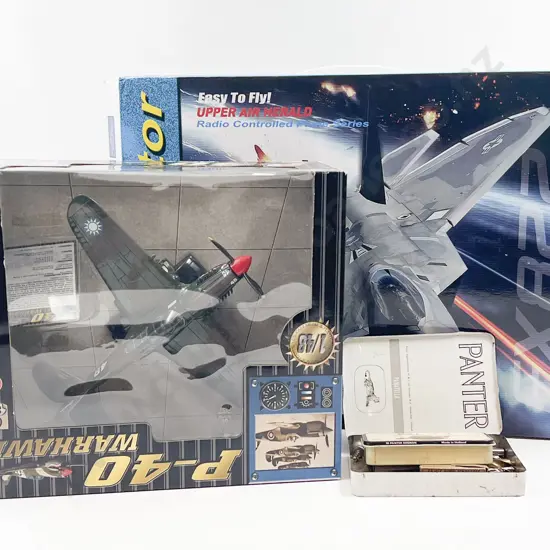 Model Plane Together with Boxed RC Plane