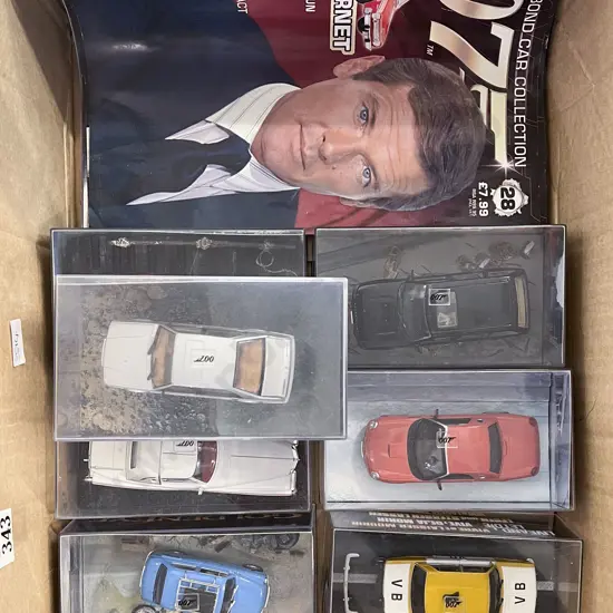 Seven Assorted 007 Model Cars Etc