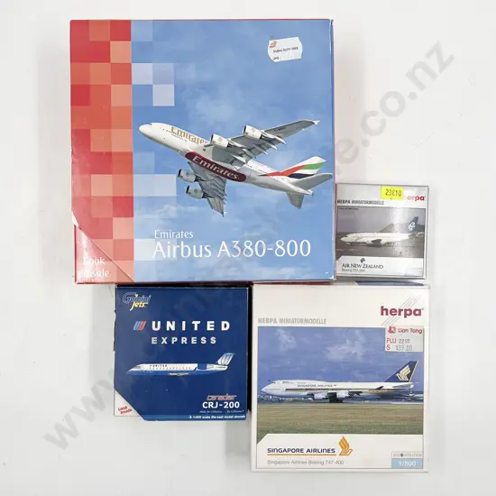 Four Assorted Airplane Models