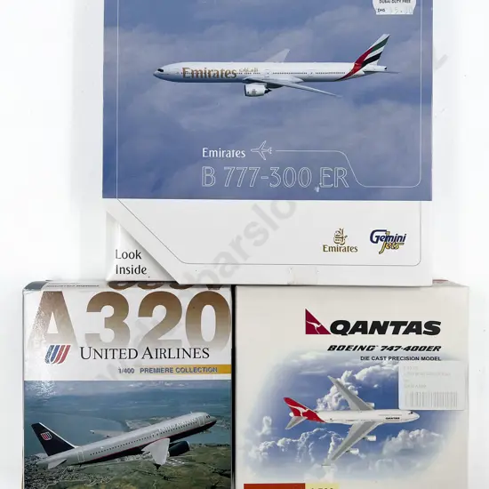 Three Assorted Airplane Models