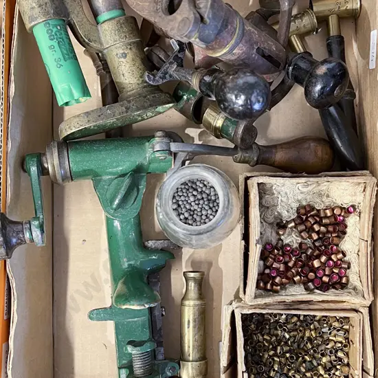 Small Box Quantity of Assorted Vintage Bullet Making Tools