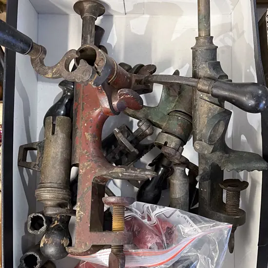 Small Box Quantity of Assorted Vintage Bullet Making Tools