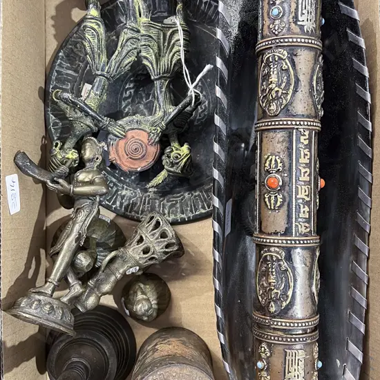 Small Box of Assorted Metal Ware