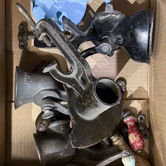 Box of Assorted Vintage Mixers/Grinders