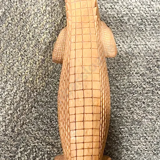 Wooden Crocodile Ornament